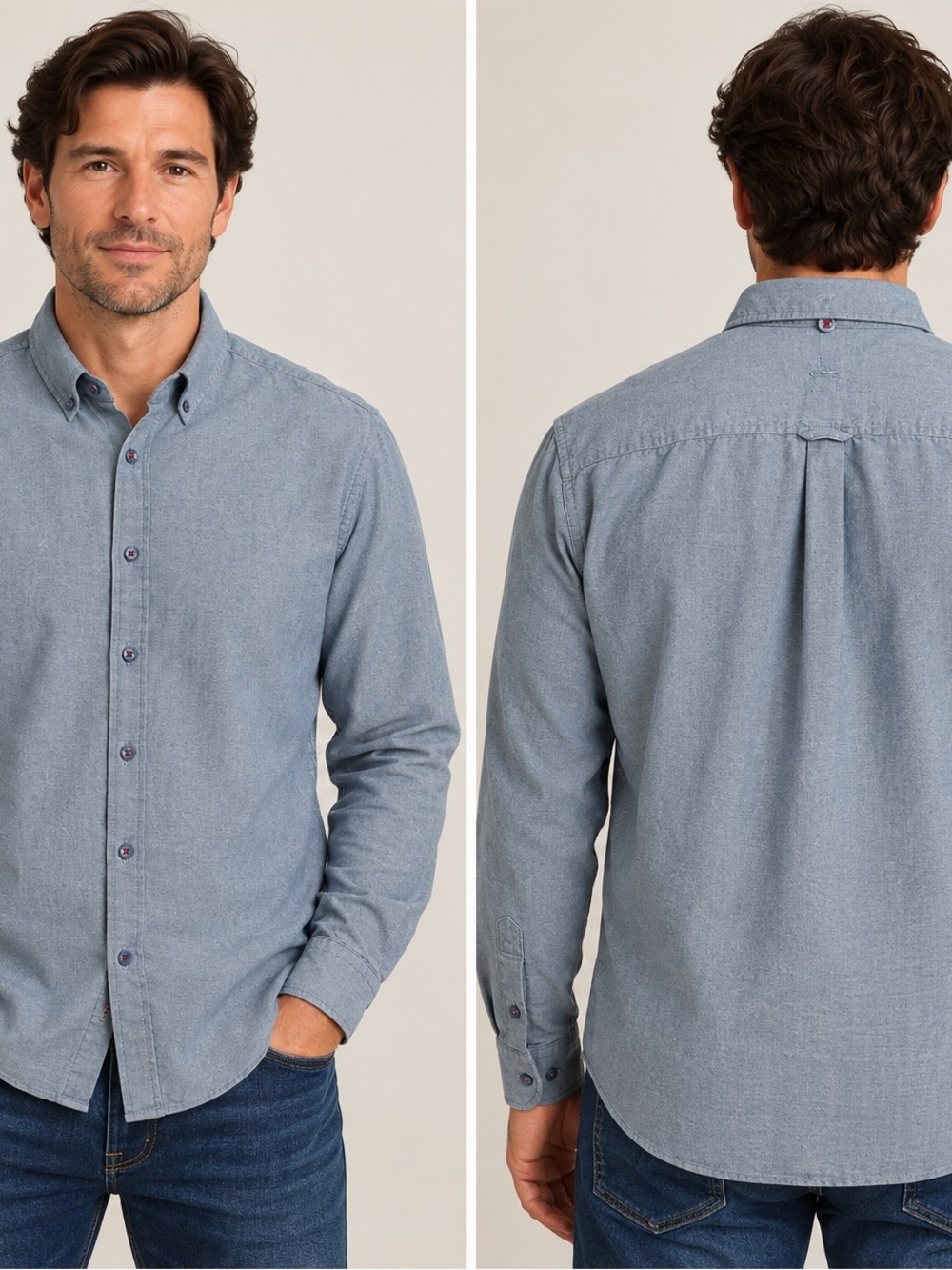 Ben Sherman Light Blue Casual Button-Down Shirt